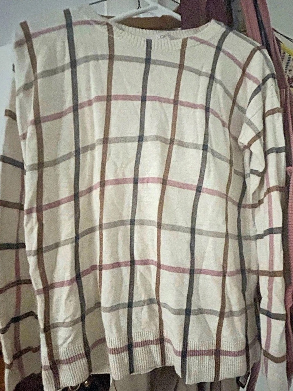 LOFT Windowpane Sweater XXSP